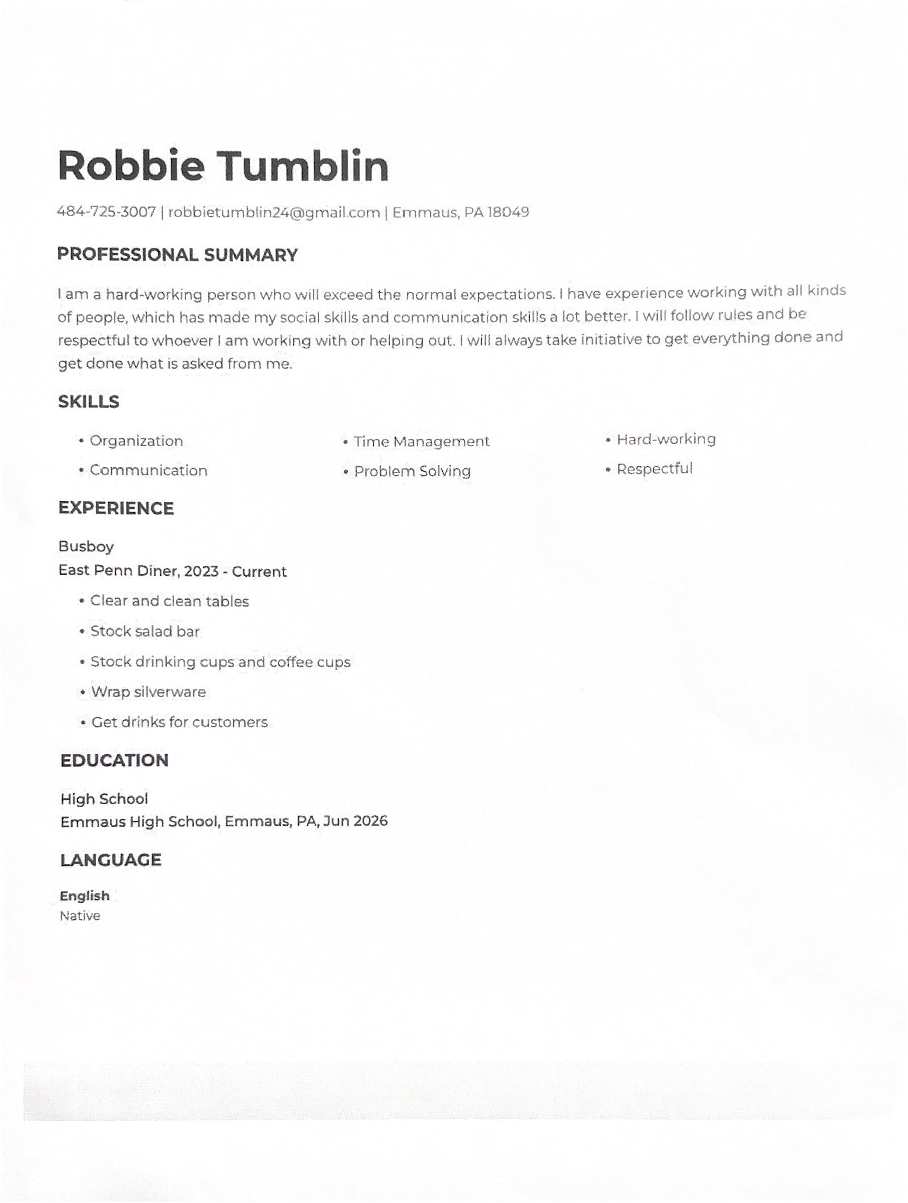 Robbie Tumblin